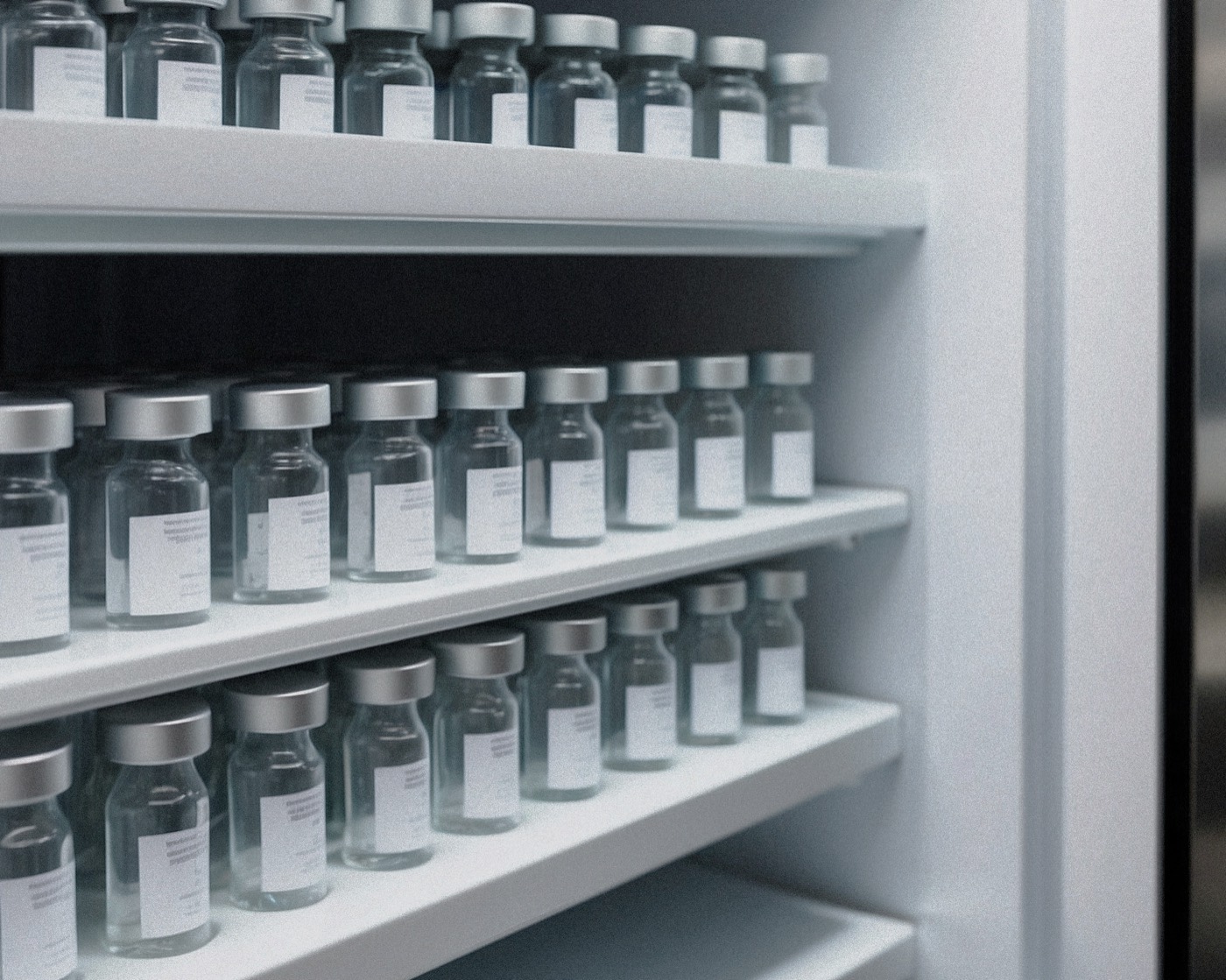 Cold-chain storage of peptide vials