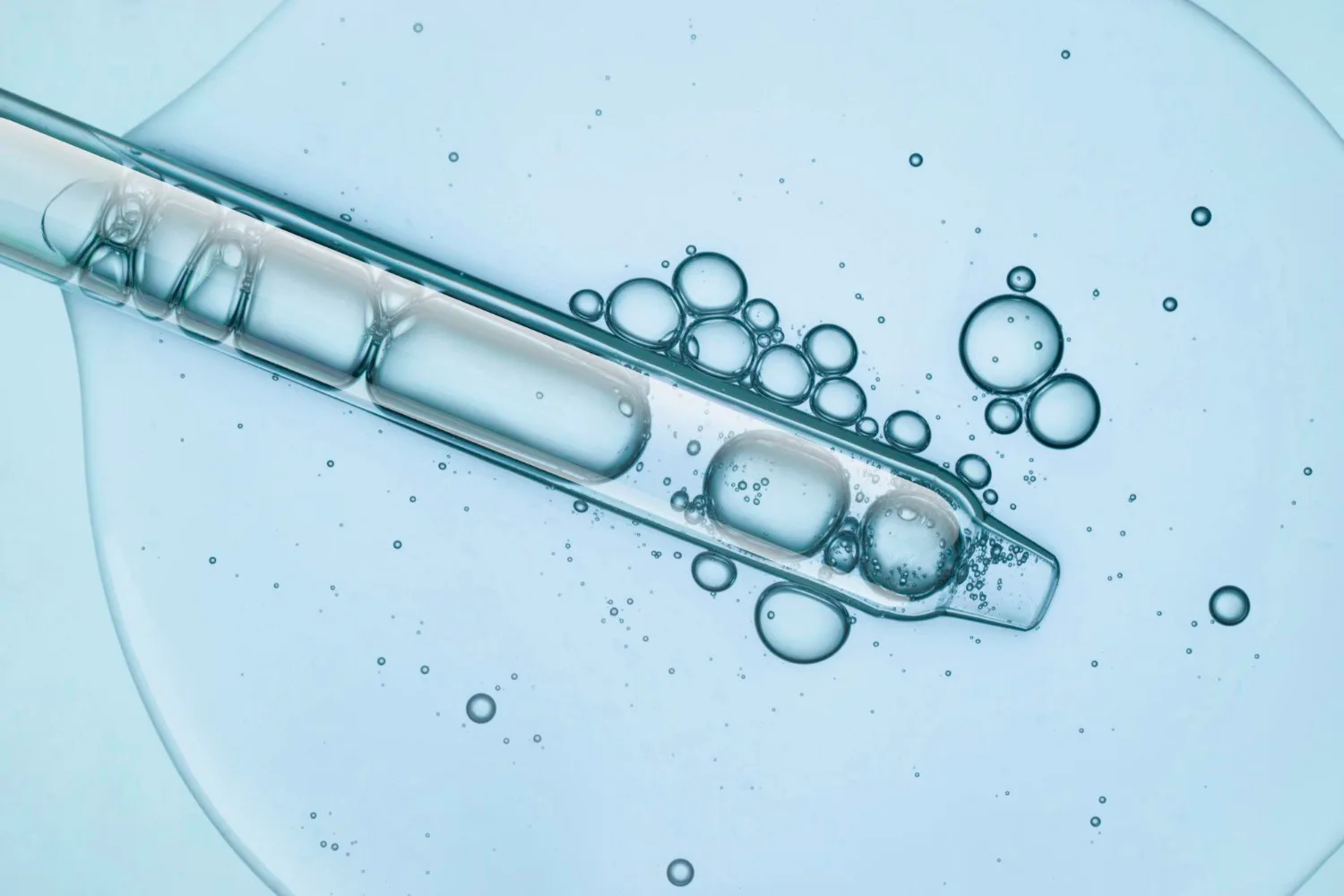 Peptide in solution under analysis